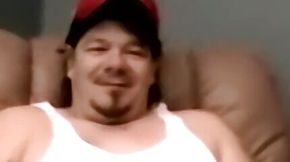 Amateur gay bear jerking off solo after touching himself