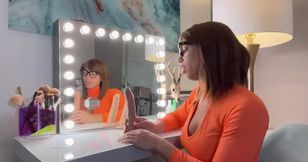 Horny TS rides Dick with Cumshot Halloween Blowout