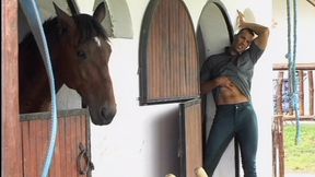 Young Muscle Hunk Edges His Monster Cock Solo and Shoots a