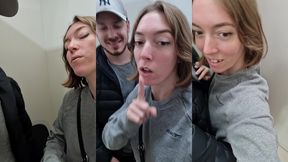 on va au courses, jvous raconte, je vois par hasard des cabines d essayage, ben...