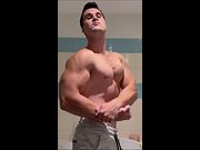 stud flexing abs while begging for big cum