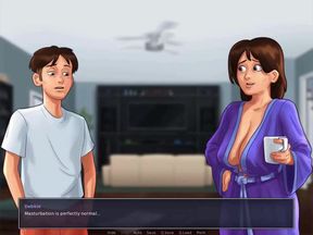 Summertime saga: stepmom caught her stepson masturbating on her underwear ep 38