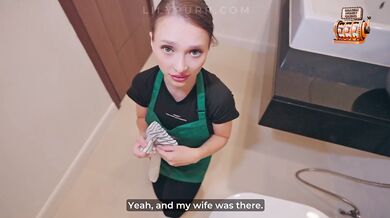 Starbucks Girl Spilled On My Shirt… So She Let Me Fuck Her Hard In The Staff Toilet