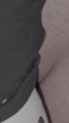 Super Close-up: Cock Rubs the Clit. Sperm on Pussy. Use Sperm Like a Lubricant. Female Orgasm. Red Panties.