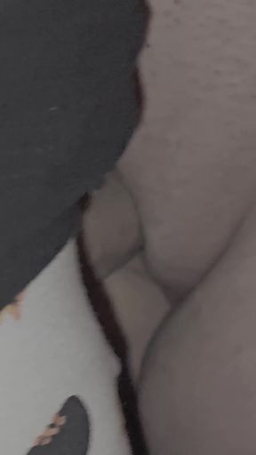 Super Close-up: Cock Rubs the Clit. Sperm on Pussy. Use Sperm Like a Lubricant. Female Orgasm. Red Panties.