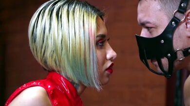 Roxy Lips dominates with fisting, rimming and face fucking in red latex