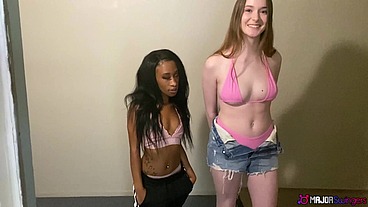 Hazel Moore & Mini Stallion Share Rome Major's Massive BBC in a Wild Threeway!