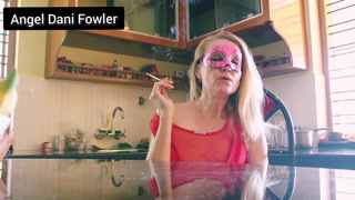 A Real Slutty MILF Smoking Hot in Red Dress.