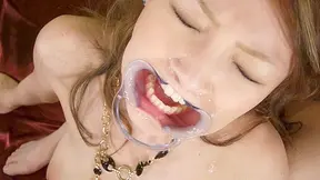 Rika Sakurai Stuffing Massive Toys into Her Dripping Wet Pussy