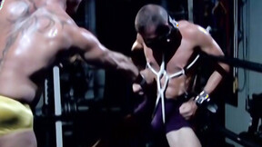 ”Jock Bryce Pierce torments Luca Ciccone by playing & clamping his nipples”