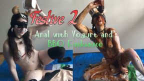 Festive 2: Anal w Yogurt and BBQ Fucksauce