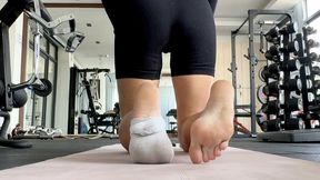 Dirty Gym Socks & Bare Feet Tease | Sweaty Soles, Close-Ups & Naughty Back View