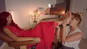 Weronika Licks Lady Stella's Feet - Part 1