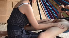 Outdoor blowjob