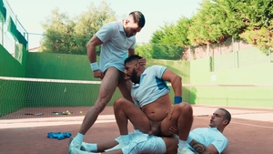 Men: Justin and Paddy Flirting on the Court