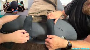 Petting And Adoring Jays Feet As Payment For His Ride