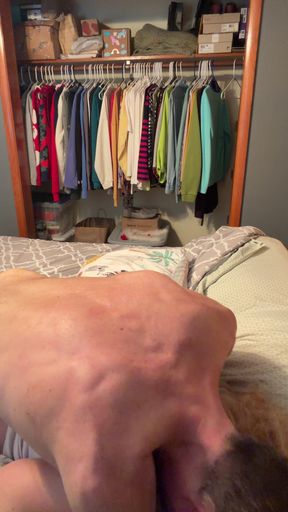 Rub and Fuck on Her with Her on Stomach Withy a in Her Face Camera View