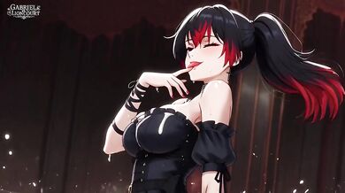 Goth Groupie Channeling Hentai Fantasy Fucks Rockstar Backstage Covered In Cumshot