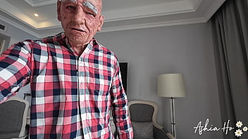 87 years old rude apartment owner uses his position and using my young pussy for free