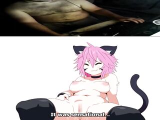 Lively breasty cutie clothed as a cat has sex with her boyfriend