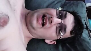 Submissive bear tries out a dildo and handjob in Homo 2.