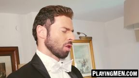PlayingMen.com - Hairy assed studunk Oliver Marinho bangs suited hottie Sir Peter
