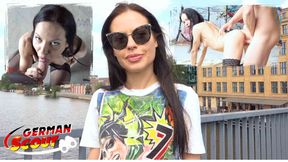 German scout - Skinny milf Allatra pickup and rough fuck at lost place Berlin