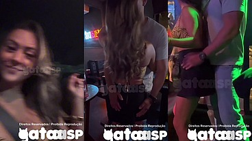 Conheci um macho gostoso no pagode e fiquei de namoradinha dele na frente do corno