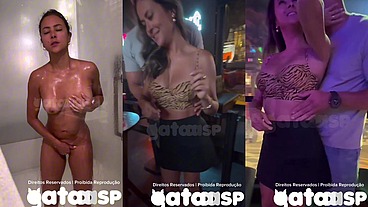 Conheci um macho gostoso no pagode e fiquei de namoradinha dele na frente do corno