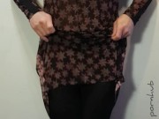 hot straight married bi guy shows his bubble ass and titts in new crossdress sissy dress