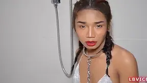 Pissed On Transsexual Blowjob Slut Mickey