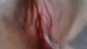 Chubby busty German teen plays with pussy beads on webcam for me