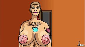 Irish MILF stripper deep-throats massive cock