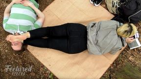 Resting my feet on your face in the park (Full HD 1080p MP4)