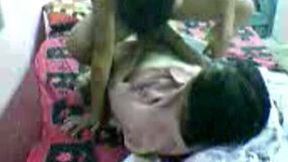 Busty and adorable Indian girl riding her man on webcam