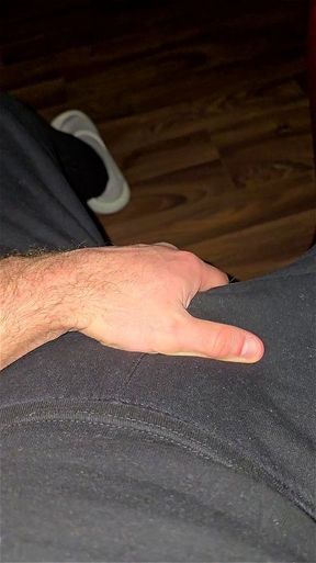 Dominant Gentleman Teasing His Hard Cock – Bulge Stroking POV
