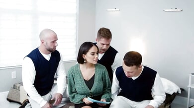 Quinn Waters and Harper Red heat up the office with Tony Rubino in a passionate threesome