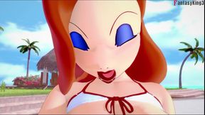 Jessica Rabbit get fucked in public pool