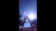 Bitch femboy twerks his ass outdoors - Bitchsole
