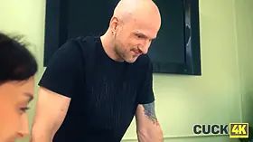 Cuck4k. two cocks 1 mouth eating cock: fest went so well!