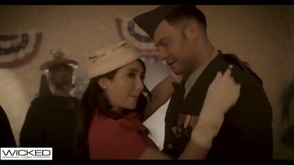 Wicked - Celebrate The 1940's With Jane Wilde &amp; Alexis Tae Getting Fucked By A Soldier  condom