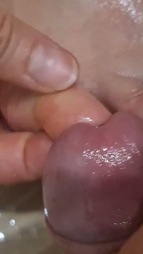 First time wife shows pussy on camera and gives footjob cock massage with painted toenails to cumshot   Clip 1
