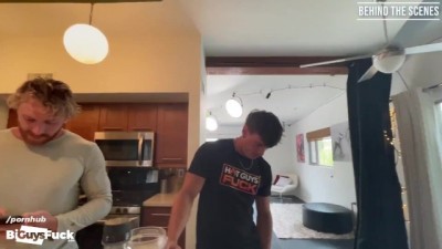 Steamy Bisexual Amateur Threesome Behind the Scenes!