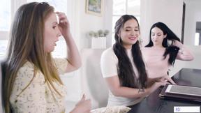 ”Lesbian Wedding Planner Helping on Couple”