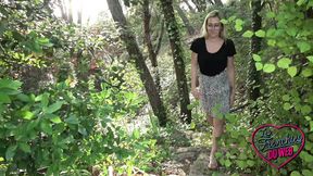 Alrox, a Naughty Blonde with Glasses, Gets Fucked by Two Guys