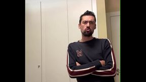 dom top showing big cock and jerking off