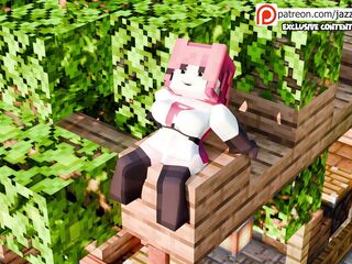 Sex with my ally's wife unfathomable penetration Shemale hentai Minecraft CG animation - Jazziuu
