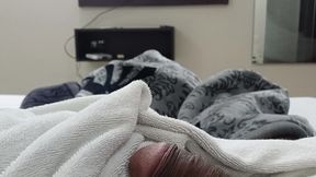 Are you ready for Dunkin' Donuts? Shaking daddy's cock with a hot hairy pussy