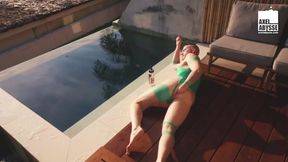 Crazy Axel Abysse Tears His Fuck-hole In Pool Solo Ass fucking Torture