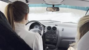 TANYA YULIA DRIVING LESSON SNOW STUCK_FULL VIDEO 50 MIN 01